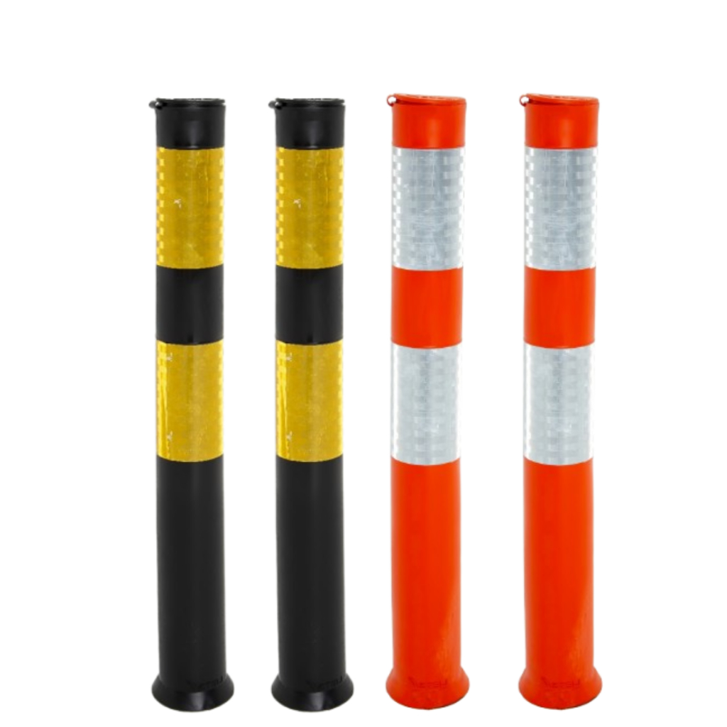 Kit 2 Balizador Flexível Alta Performance Canalizador De Tráfego Refletivo Sinalização Obras Kteli