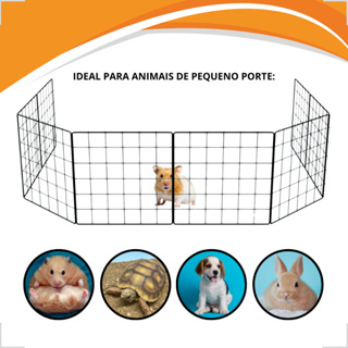 Grade Pet Modular 30x30 Para Cercado Divisória Pets Porquinho Da India Prático Móvel em Oferta na Shopee