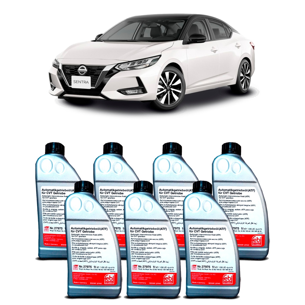 Kit Troca De Oleo Cambio Automatico CVT Febi 27975 7 L Nissan Sentra 2.0 16v 2017 a 2020