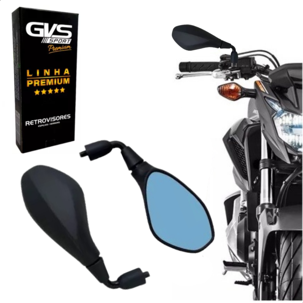 Retrovisor Original Gvs Bmw F800 Haste Baixa Lente Azul Rosca Para Honda em Oferta na Shopee