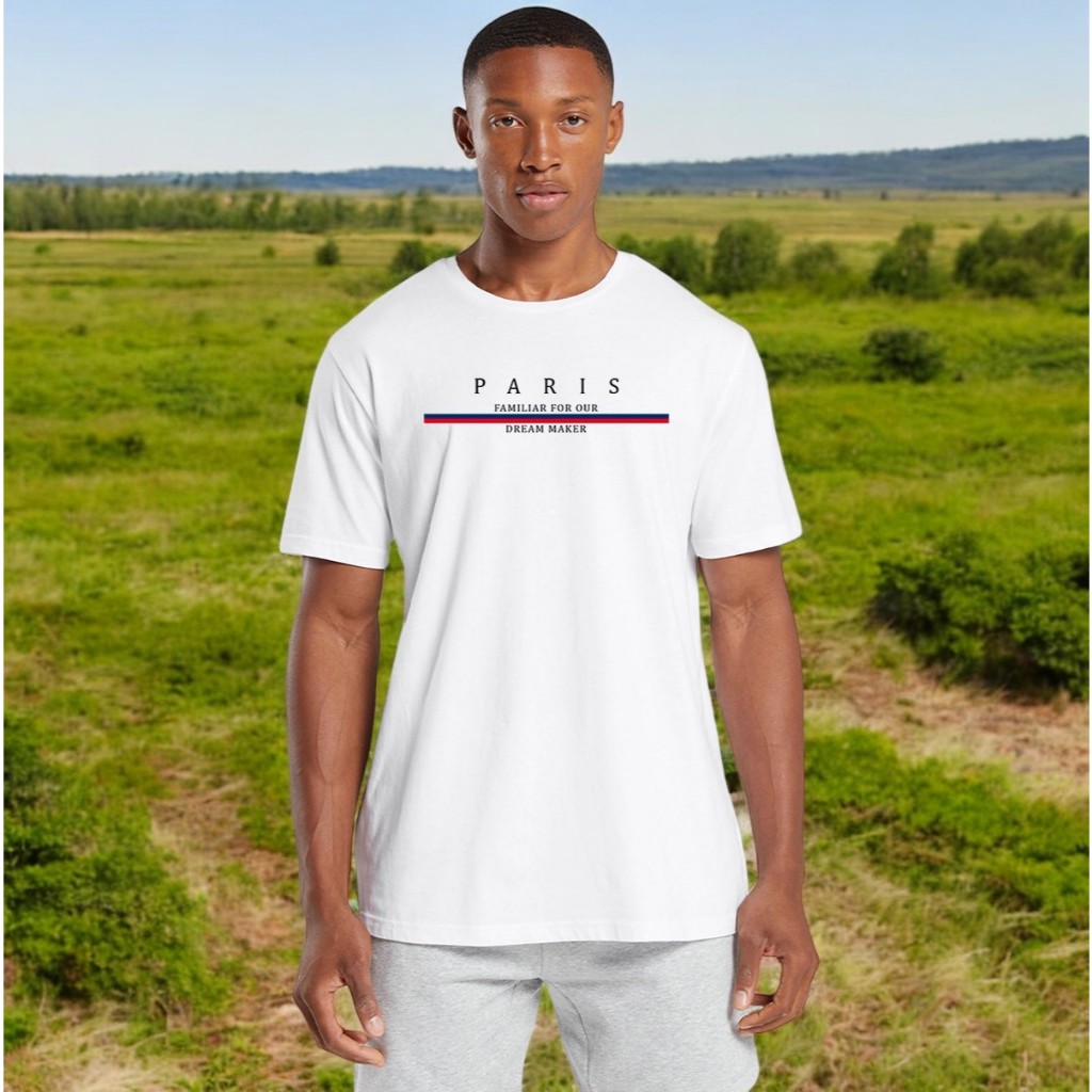 CAMISETA ESTAMPADA PARIS FRANÇA ALGODÃO PENTEADO30.1MASCULINO OVERSIZED STREETWEAR SUPER CONFORTÁVEL