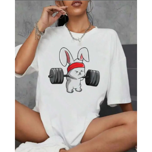 Camisa Camiseta Oversized Feminina Academia Lançamento