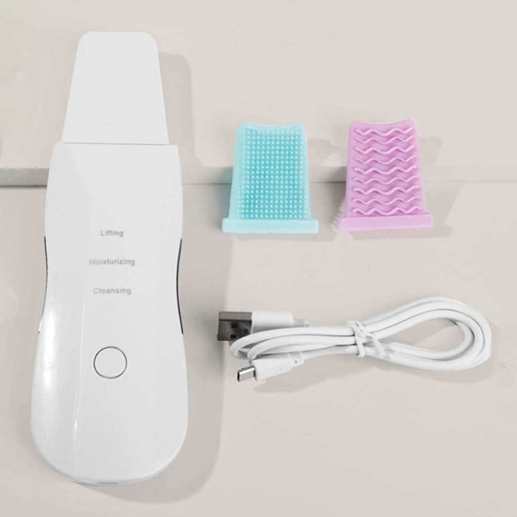 Aparelho de Peeling Esfoliante Ultrassônico Limpeza Facial Profunda Remoção de Cravos Anti...