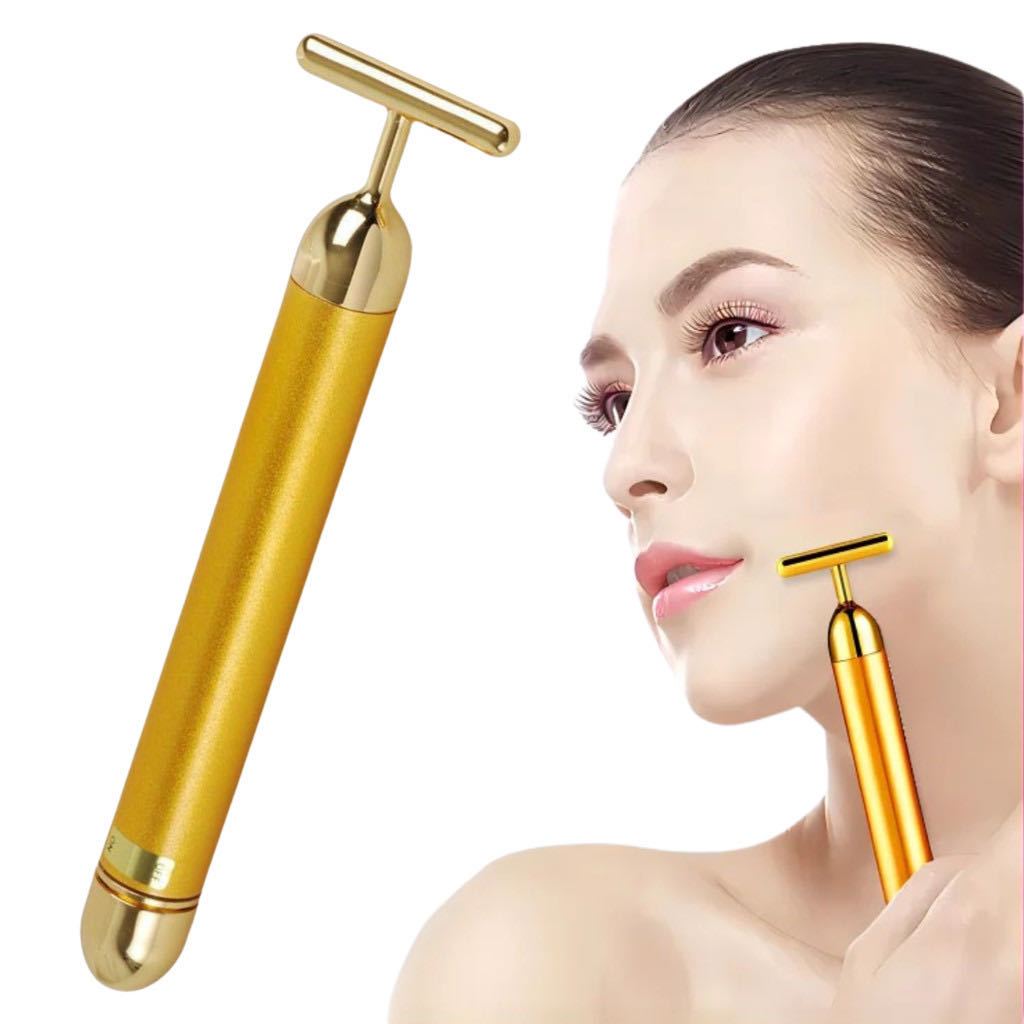 Dispositivo De Massagem Elétrica Massageador Facial Vibração Afina Rosto Bastão Mágico Anti olheira em Oferta na Shopee