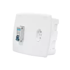 Caixa Embutir com Disjuntor 25A + Tomada 20A Ilumi