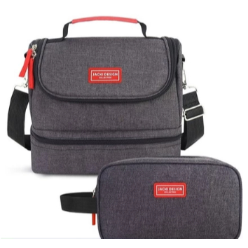 Kit Bolsa Térmica c/ 2 Compartimentos e Necessaire - Jacki Design em Oferta na Shopee