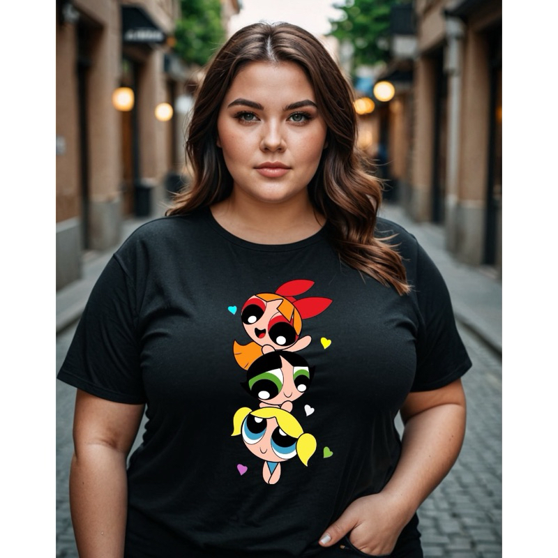 Camiseta Superpoderosas Florzinha Docinho Lindinha| Unissex Algodão| Infantil Adulto Plus Size