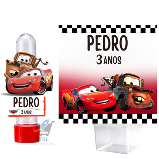 Kit Lembrancinha 10 Tubetes + 10 Caixinhas Acrílicas Carros em Oferta na Shopee