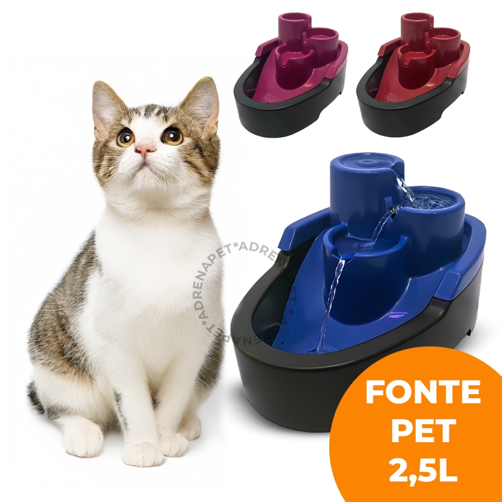 Fonte Elétrica para Gatos Bivolt 2,5 Litros Bebedouro Automático - Durapets