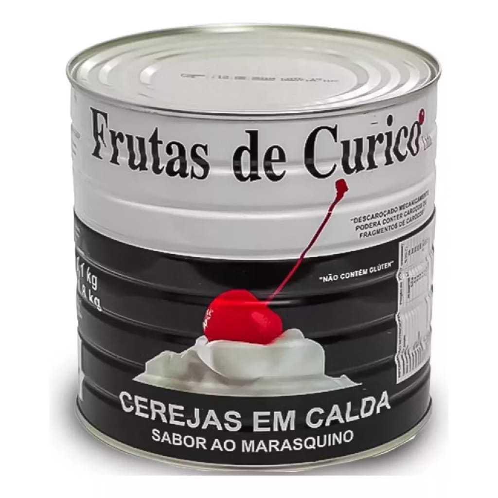 🍒 CEREJA SEM TALO CURICÓ AO MARRASQUINO LATA COM 1.8 KG