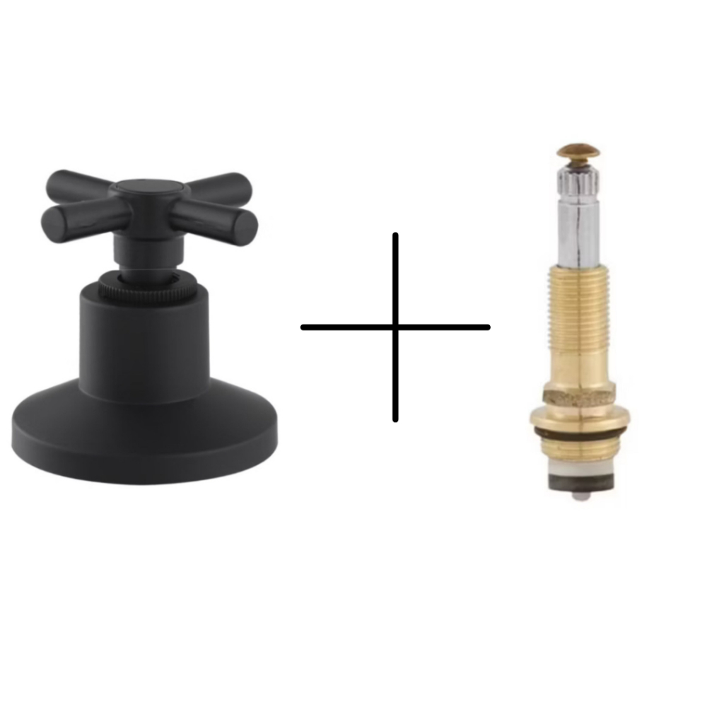 Acabamento Registro Banheiro C31 ABS Preto Black Padrao Deca 1/2 3/4+Reparo para Registro Pressao