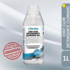 Chef Clor 1L - Detergente Desinfetante Clorado Renko - Limpeza e Higienização de Alto Desempenho