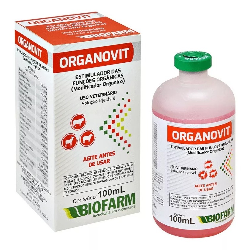 Organovit Modificador Orgânico Engorda Bovino Biofarm 100ml