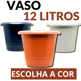 Kit com 6 Vasos 12 Litros - Redondo- Reforçado em Oferta na Shopee
