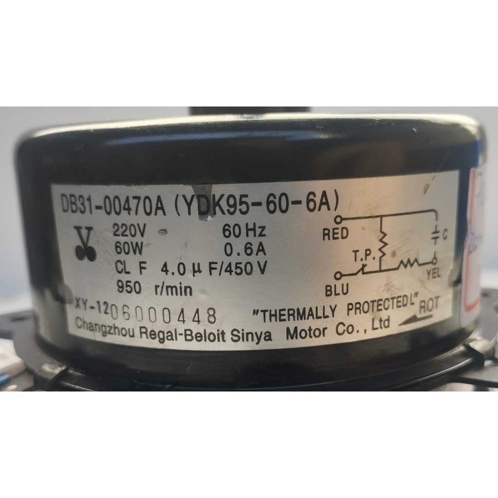 Motor Ventilador Condensadora Compatível Samsung 24mil Btu Db31-00470a Ykd95-60-6a Original Revisado