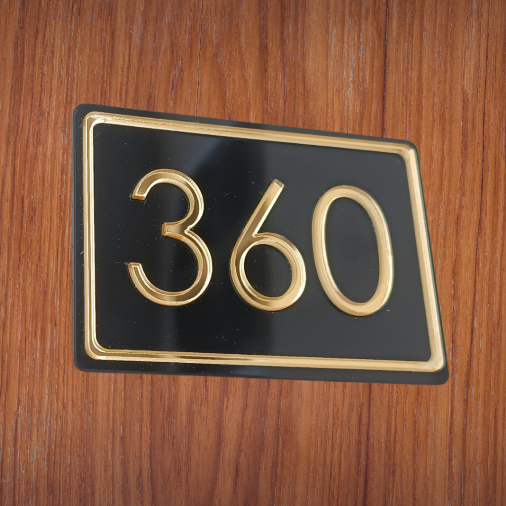 Placa de Números para Porta Apartamento Escritório Feita em Acrílico em Oferta na Shopee