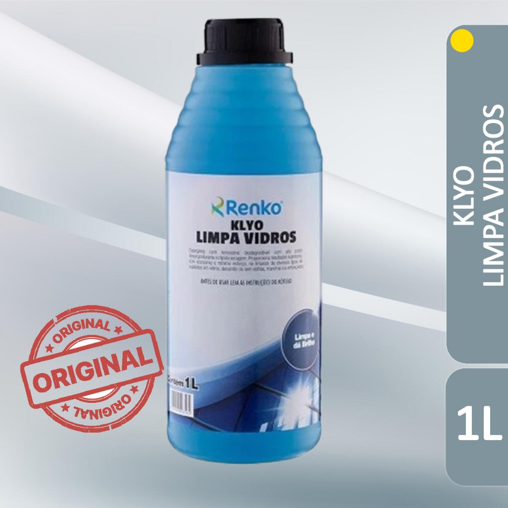 Klyo Limpa Vidros Profissional 1L - Renko - Brilho Sem Manchas em Vidros, Espelhos e Superfícies em Oferta na Shopee