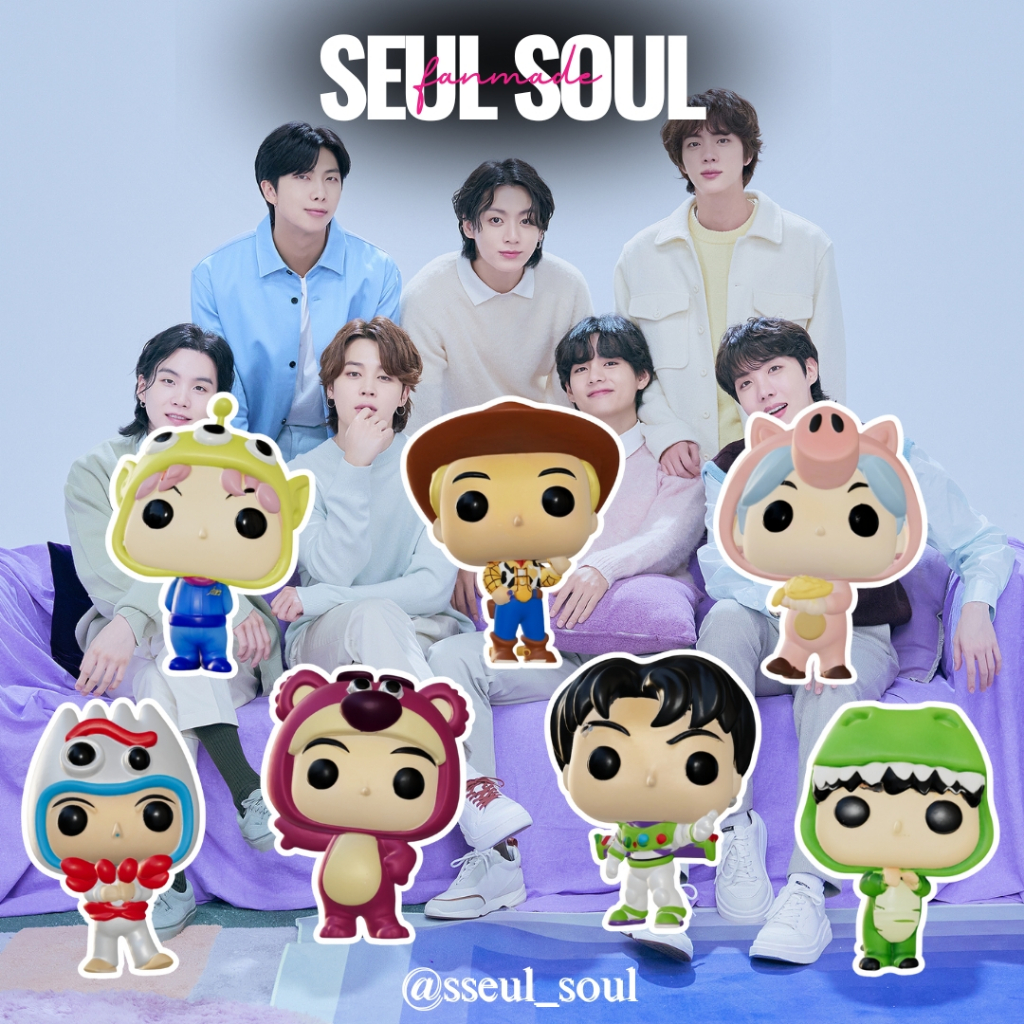 POP CUSTOM ESTILO FUNKO POP BTS - AO INFINITO E ALÉM - ARTESANAL 3D/ LEIA A DESCRIÇÃO