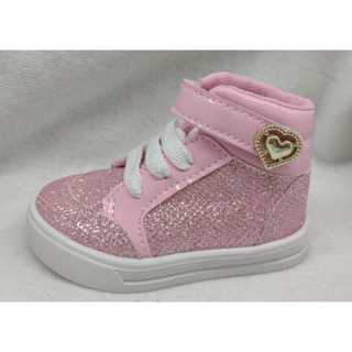 Botinha Gliter Rosa - Brilhante - Tênis Feminino - Coração Aplique - Brilho Rosa em Oferta na Shopee