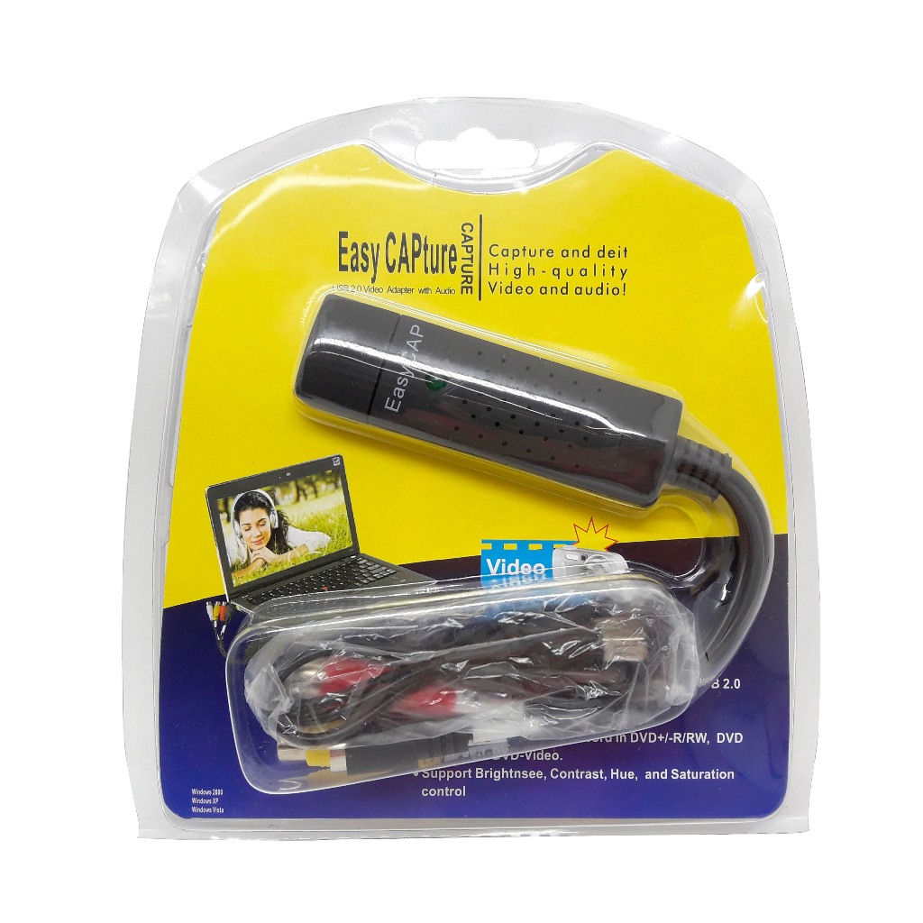 Conversor Adaptador Para Grava Video Cassete No Pc-easy Cap