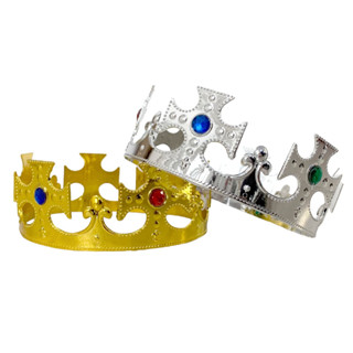 Coroa Plástica de Rei Rainha Acessório Fantasia Com Regulagem Príncipe Princesa em Oferta na Shopee