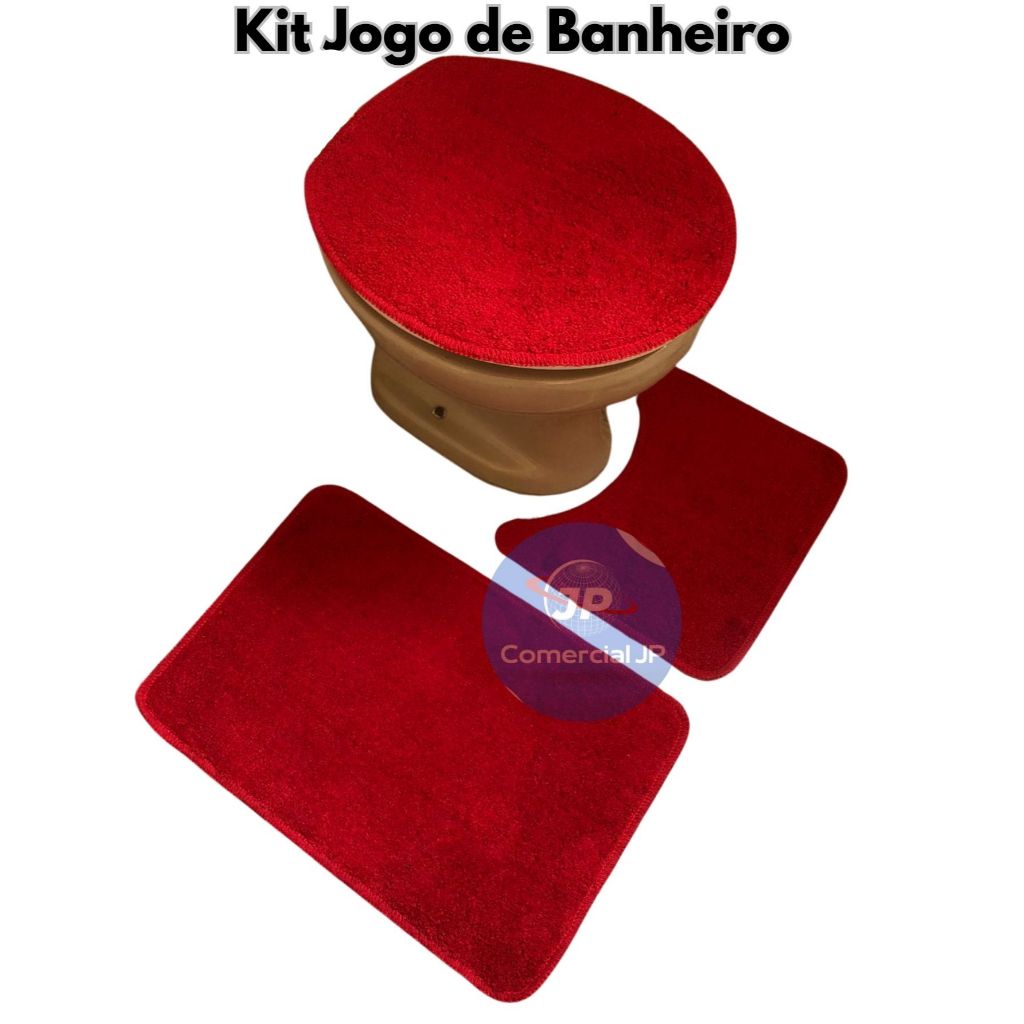 Jogo de Banheiro 3 peças Antiderrapante macio