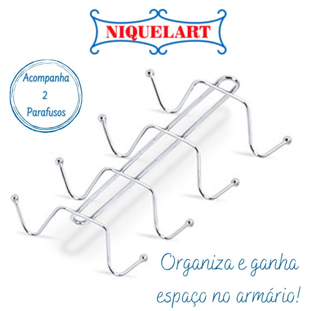 Suporte Porta Xícaras Fixar Em Armário Organizador De Cozinha Modular N243 Pracasa Decor