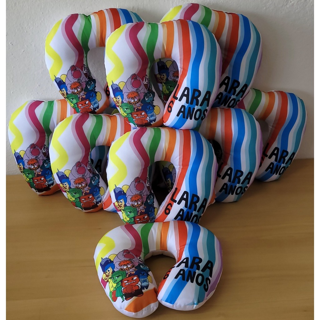 50 Almofadas de Pescoço Pequena Divertidamente Personalizada Festas Lembrancinhas Batizados Aniversário Almofada