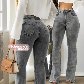 Calça Jeans Feminina Flare, Boca De Sino Bailarina Levanta Bumbum em Oferta na Shopee