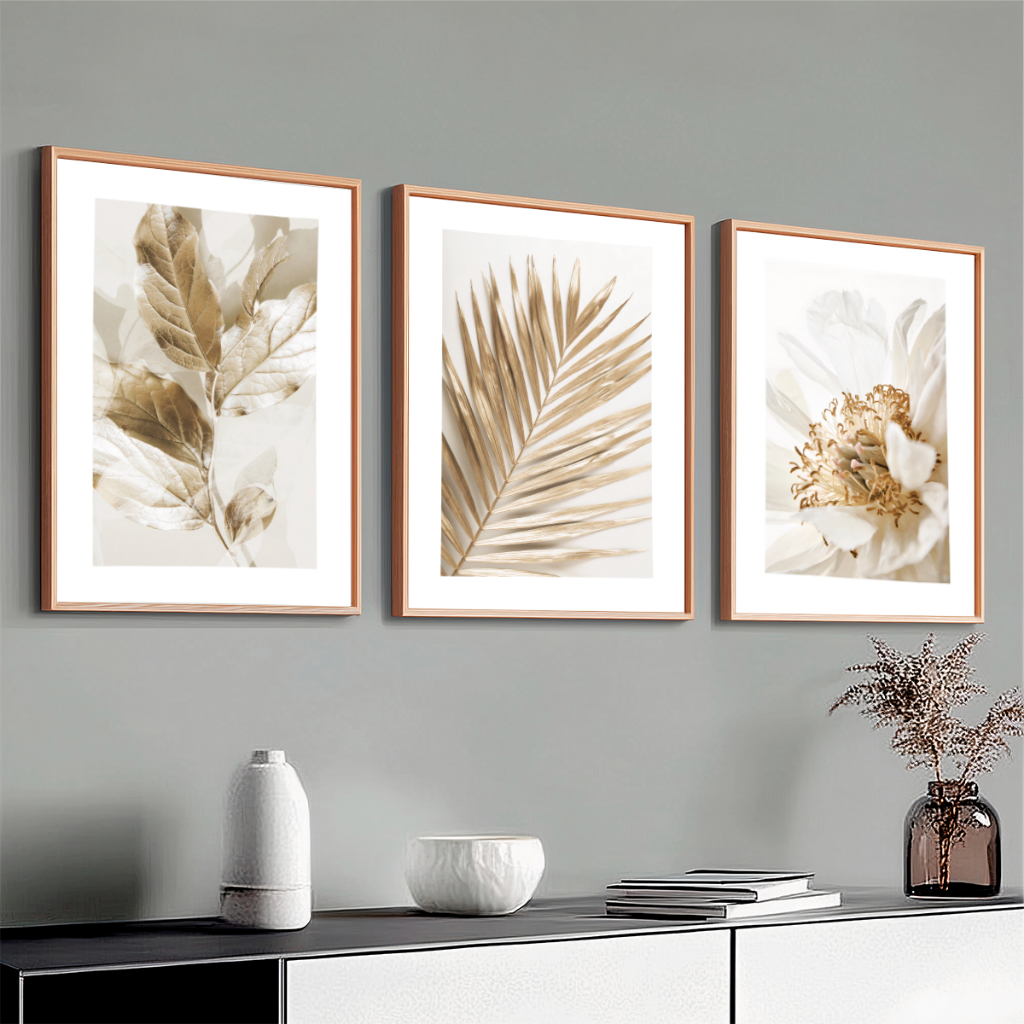Kit Quadros Decorativo Para Sala Moldura 50x70 Grande Moderno