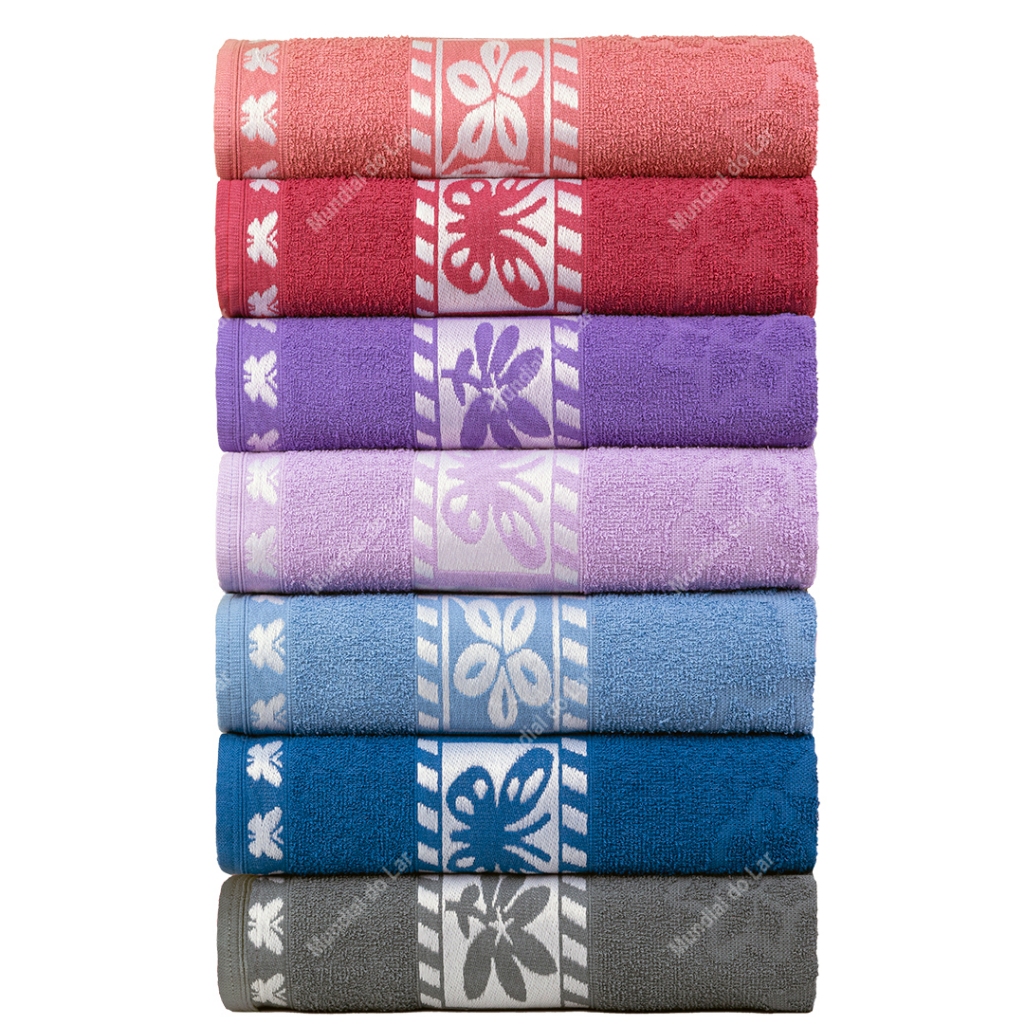 Kit 4pçs Toalhas de Banho 140x70cm 100% Algodão Premium Coleção Difiori