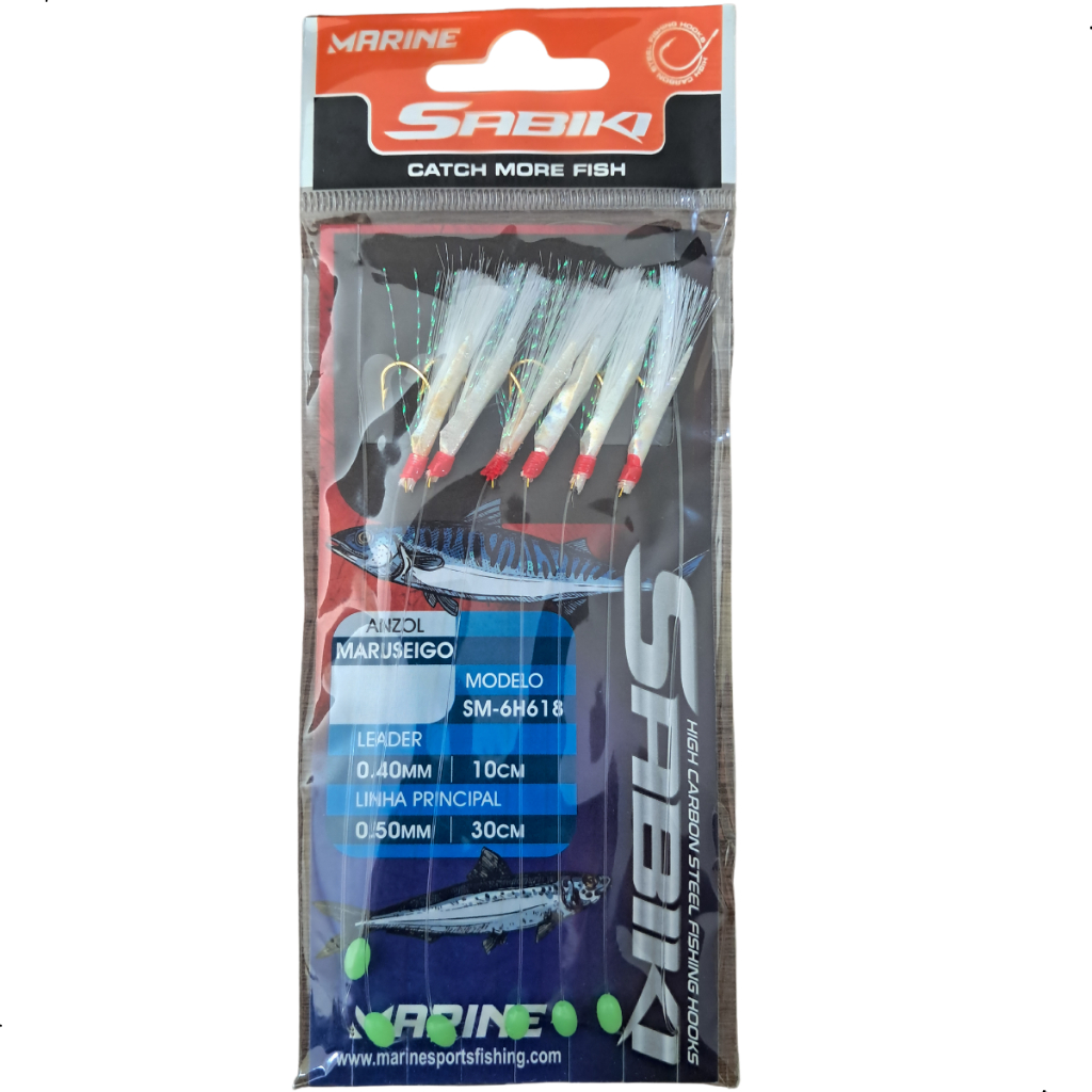 Sabiki Marine Sports SM-6H618 - Diversos Tamanhos N°6 ao N°20 em Oferta na Shopee