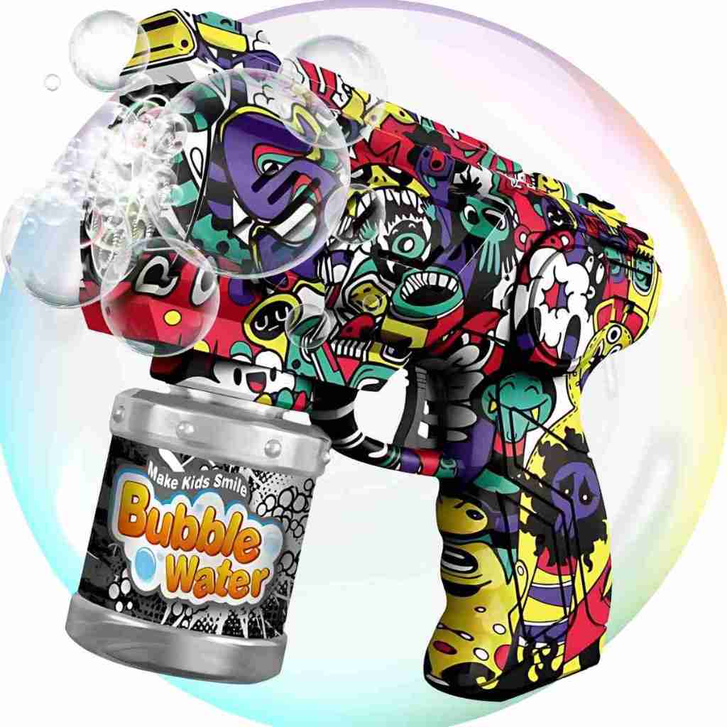Brinquedo Maquina Bolha Sabão Pistola Arma Automática Luzes Lançamento em Oferta na Shopee