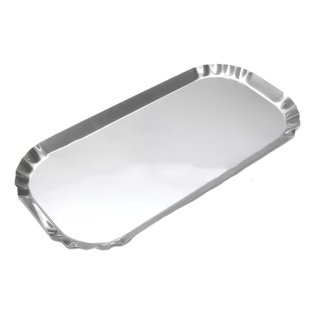 Kit 10 Bandeja 39x 24x1cm em Inox Com Borda Crespa Imeca