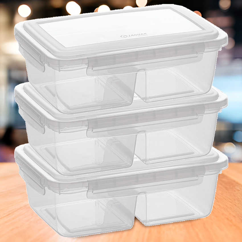 Pote Transparente Para Alimentos Com Trava BPA Free Fechamento Seguro Utilidades Microondas Geladeira Freazer 1,25Litros