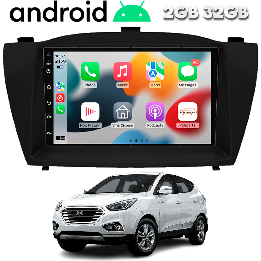 Central Multimidia Android Ix35 2010 a 2022 Wifi Gps Carplay Bluetooth Espelhamento Sem Fio Radio em Oferta na Shopee