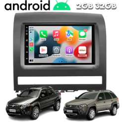 Central Multimidia Android Fiat Palio Strada Siena Adventure Weekend Gps Wifi Espelhamento Carplay