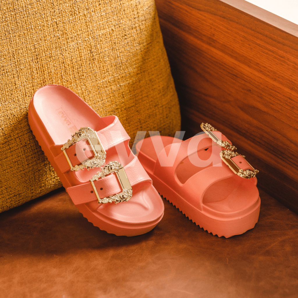 Sandália Chinelo Feminino Birken 100% EVA: Leve, Macio e Confortável com Enfeite Metalizado