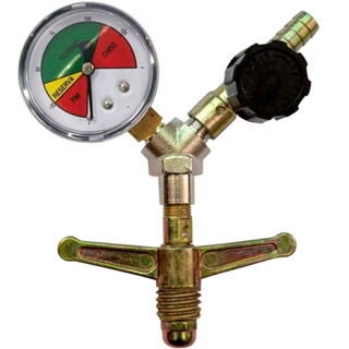 Registro de Gás Alta Pressão 5/16" Para Botijão P13 Com Manômetro em Oferta na Shopee