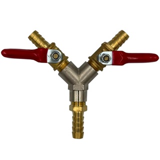 Adaptador para Gás  Duplo C/ 2 Registro 3/8 Bm com Saída 3/8 Mangueira Comum em Oferta na Shopee