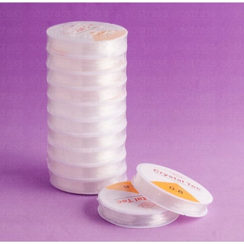 Kit 10/20/50 Metros Fio silicone 0.7mm Para pulseiras e artesanatos