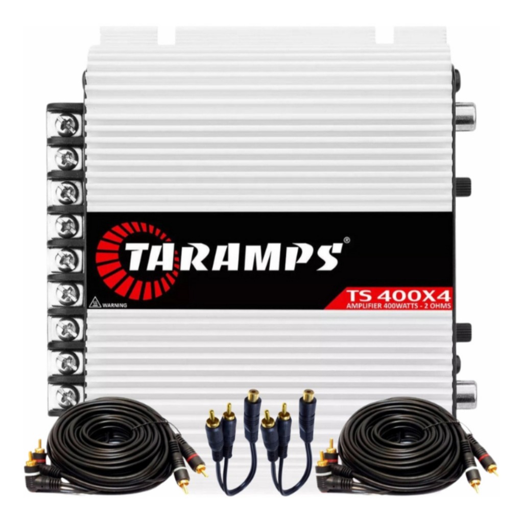 Modulo Amplificador Taramps Ts400x4 400 Watts Rms + 2 Rca + 2 Cabo Y