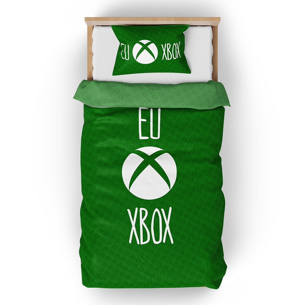 Jogo de Cama SOLTEIRO Gamer Fanboy - EU JOGO XBOX