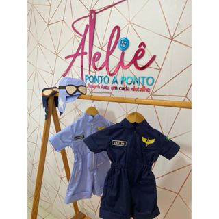 Roupa Aviador/ Macacão aviador/Roupa de menino em Oferta na Shopee
