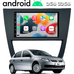 Central Multimídia Android Gol G5 7 Polegadas 2 Din GPS Wi-Fi Moldura e Câmera