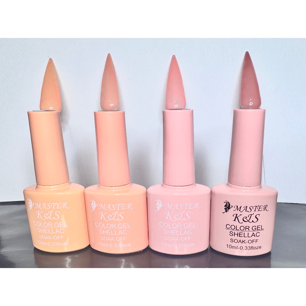 Kit 4 Esmalte Gel Fundo Realista K&S Fundo Gel  10ml Nail Designer Profissional em Oferta na Shopee