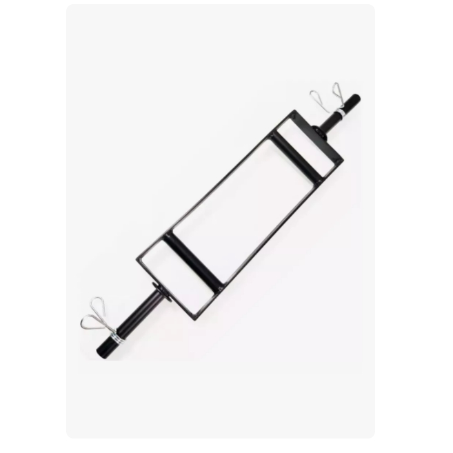 Barra musculação H Romana 82cm + Presilhas Academia Treino Musculação