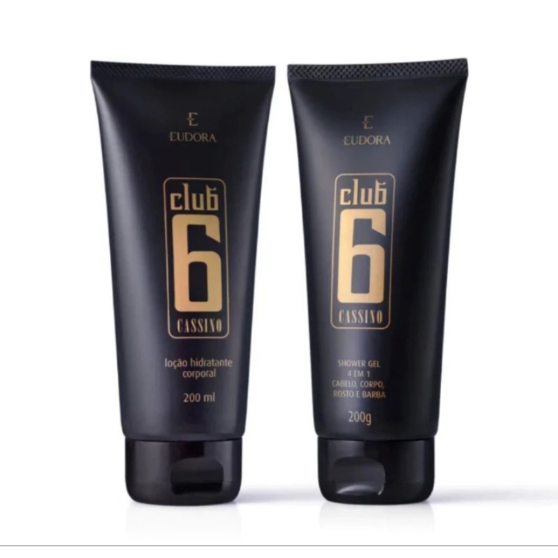 KIT CLUB 6 CASSINO Shower Gel 4 em 1 + Loção Hidratante Desodorante Corporal