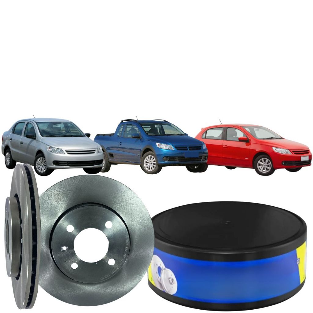 Par Disco Freio Ventilado Hf Vw Gol G5 1.6 8v 2009 em Oferta na Shopee