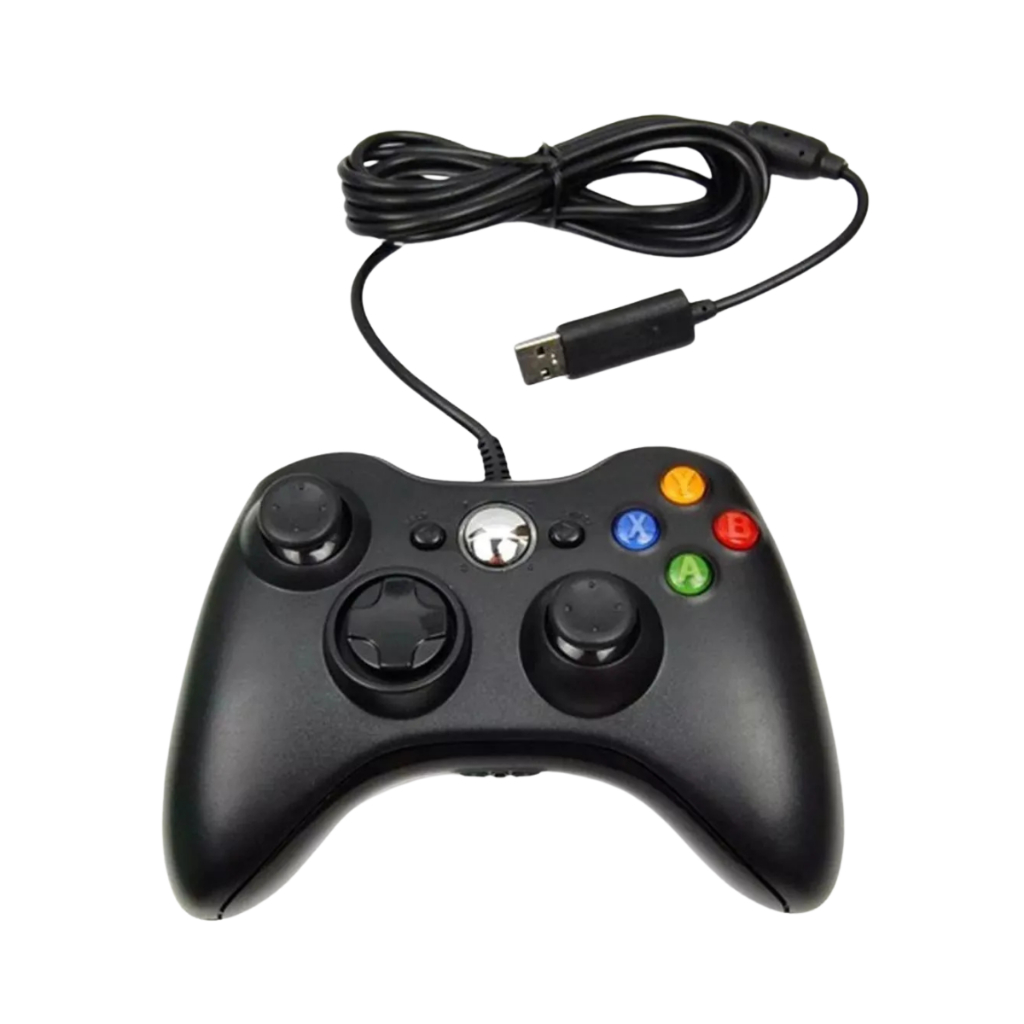 Controle Compatível com Xbox 360 Com Fio Para Video Game e PC Fat E Pc Joystick Jogo Console
